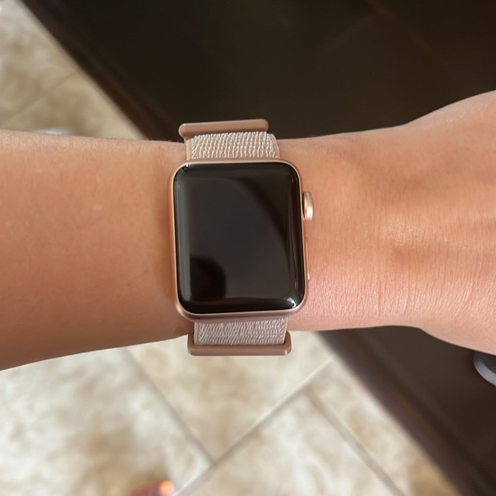 Apple Watch Series 3. Rose gold with all bands pictured. Excellent condition!